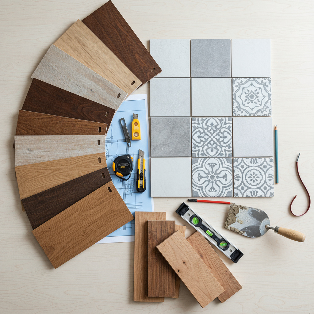 Materialien und Muster für Renovierung